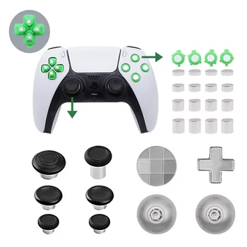 Магнитни копчета-подплата за палеца, алуминиев джойстик-наметало с регулируема височина, за подмяна на контролера на Playstation 5 PS5