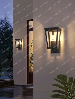Слънчева Външна Стенни Лампа Водоустойчива Външна Вила Градинска Лампа На Вратата На Проста