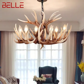 Модерни полилеи BELLE, креативни led висящи плафониери с оленьими рога за домашен интериор трапезария