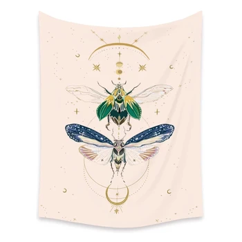 кошмарен одеяло с шарени пеперуди, Богемное Монтиране на Таро, Индийски Мандала, Гоблени, украса спални, покривки