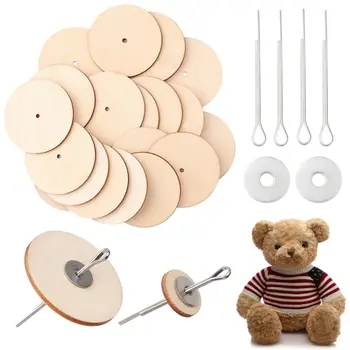 10 Комплекта дървени съединения, конектор за ръчно изработени кукли, детски играчки, аксесоари за ръчно изработени по скрапбукингу, приятни аксесоари за бродерия